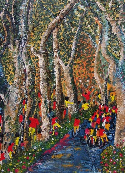 Peinture de l'artiste congolais Dieudonn Moukala